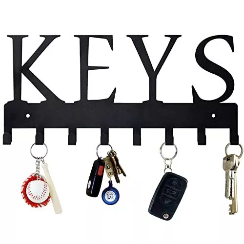 Key Holder Wall Rack Hooks Organizer Mail Mount Hanger Mounted Metal Entryway