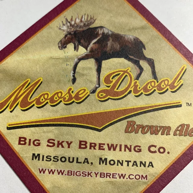 Craft Beer Coaster Moose, Drool, Big Sky Brewing, Missoula, Montana