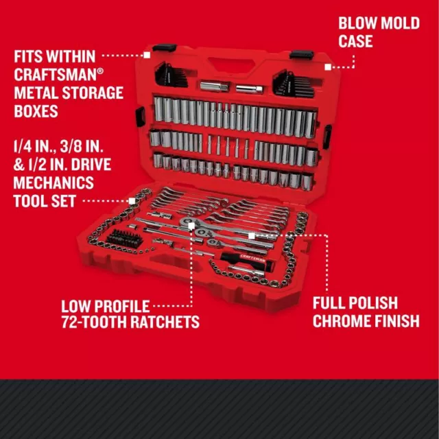 CRAFTSMAN Mechanics Tool Set, SAE / Metric, 189-Piece (CMMT12034)