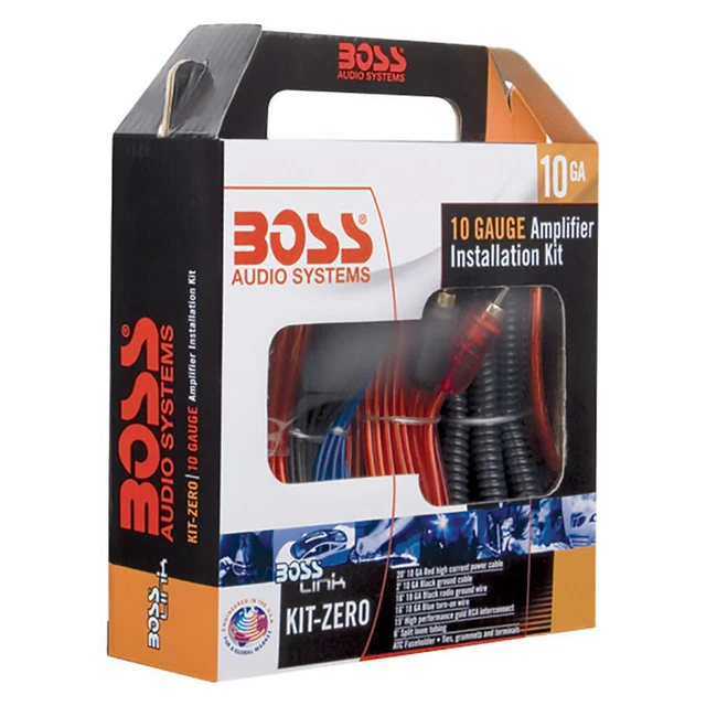 Boss Audio Kitzero 10 Gauge 20 Foot Car Audio Amplifier Wiring Installation Kit