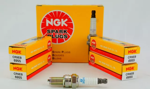 Set of 4 Genuine NGK 6955 Spark Plugs CR9EB