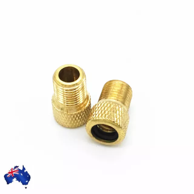 2 X Pump Bicycle Convert Presta to Schrader Bike Valve Adapter