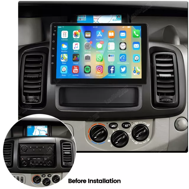 32G Android 13.0 Car Radio Stereo GPS For Primaster Vivaro A Trafic II 2010-2014