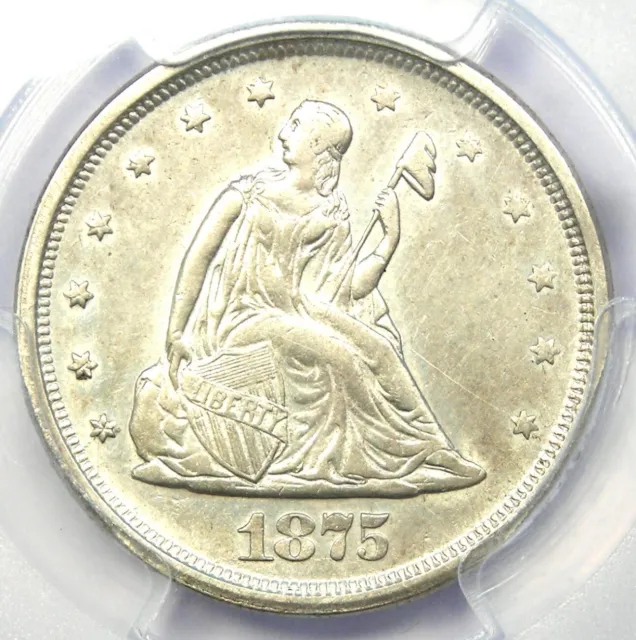 1875-S Twenty Cent Coin 20C - Certified PCGS AU Details - Rare Type Coin!