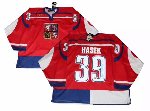 Dominik Hasek 39 Czech Republic White Hockey Jersey — BORIZ