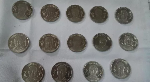 14 Real Madrid SILVER coin set RARE Ronaldo Famous stars 1902 - 2000 RARE lot