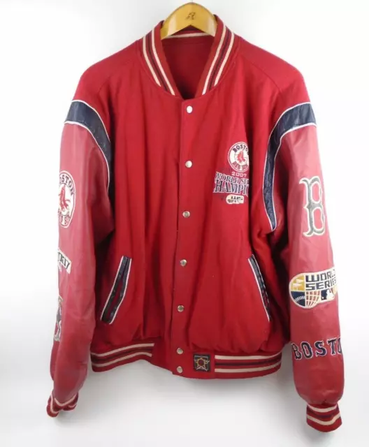 Vintage JH Design Boston Red Sox Jacket Coat 2007 World Series Champs L-XL READ