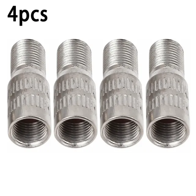 Pack de 4 extensions de capuchon de tige de vanne de pneu chrome pratique et fac