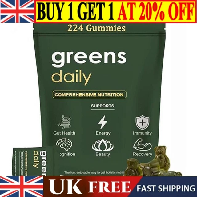 CHLOROPHYLL SPIRULINA GUMMIES Detox & Energy Booster Green Bear 224