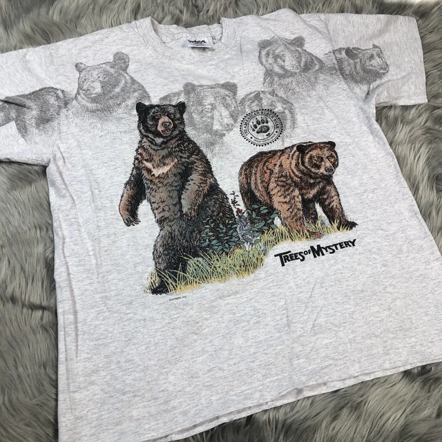 VINTAGE SAN SEGAL Trees Of Mystery Black Bear Gray T Shirt 30.00