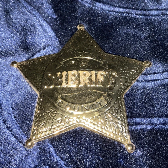 Franklin Mint Silver Badge Sheriff Lincoln County  Gold Color