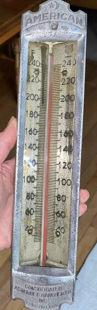 Antique American Consolidated Ashcroft Hancock  Industrial Thermometer