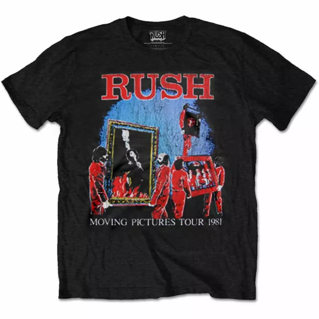 Rush 'Moving Pictures Tour' (Noir) T-Shirt - NOUVEAU ET OFFICIEL!