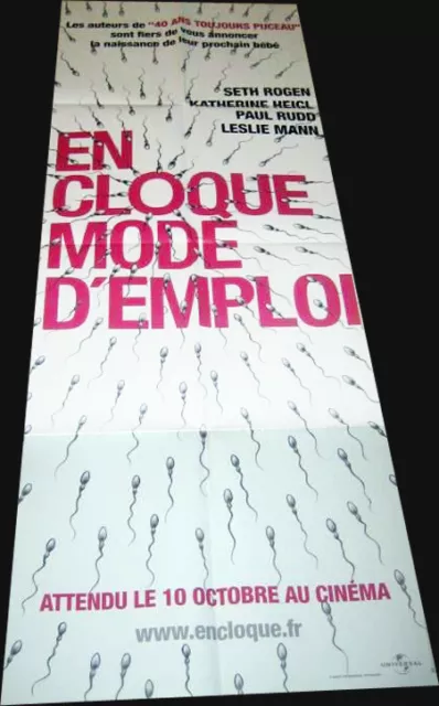 Affiche 60x160cm EN CLOQUE, MODE D'EMPLOI (KNOCKED UP) 2007 Seth Rogen NEUVE