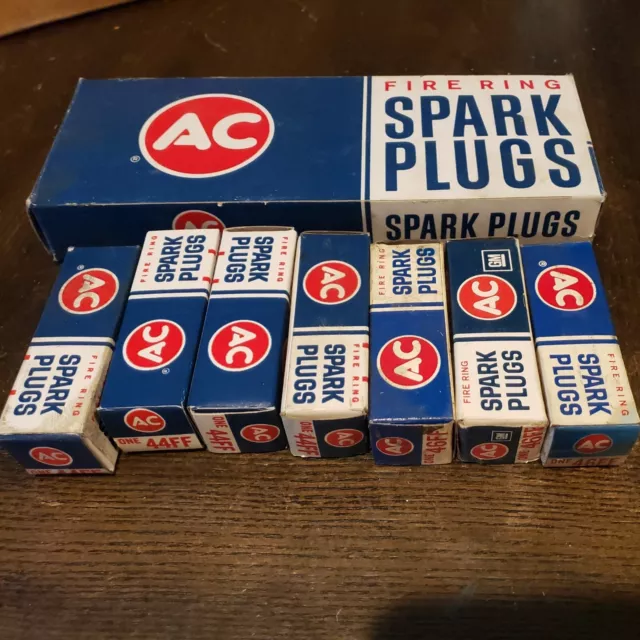 NOS AC Delco Fire Ring Spark Plugs AC 46FG. Lot Of 7