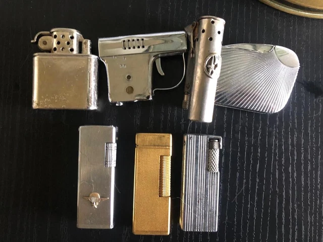 Lot De Briquets Anciens DUNHILL MISEREZ L'AQUILLON COMBO CORONA Vintage Lighters