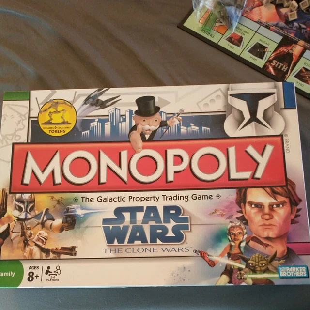 STAR WARS THE Clone Wars Monopoly Board Game 2008 Complete Parker Brothers £11.29 PicClick UK STAR WARS THE Clone Wars Monopoly Board Game 2008 Complete Parker Brothers £11.29 PicClick UK