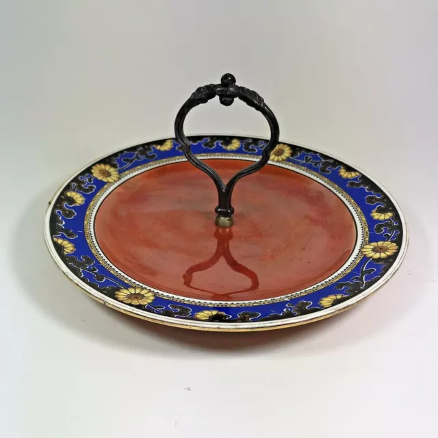 Vintage Winton Ware Grimwades Plate Tray Server Handle 8" Dia England