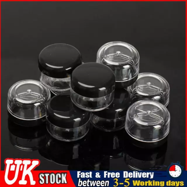 UK 10PCS Cosmetic Empty Jar Transparent 5g/ml Eyeshadow Cream Lip Balm Container