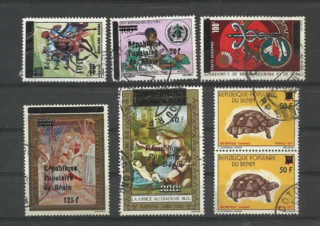 French Colonies Benin Lot Of 7 Stamps O/Print Used