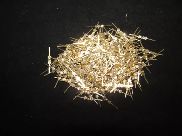 300PCS 33mm Brass Chandelier Part Lamp Crystal Prism Beads Connector Pins Bowtie