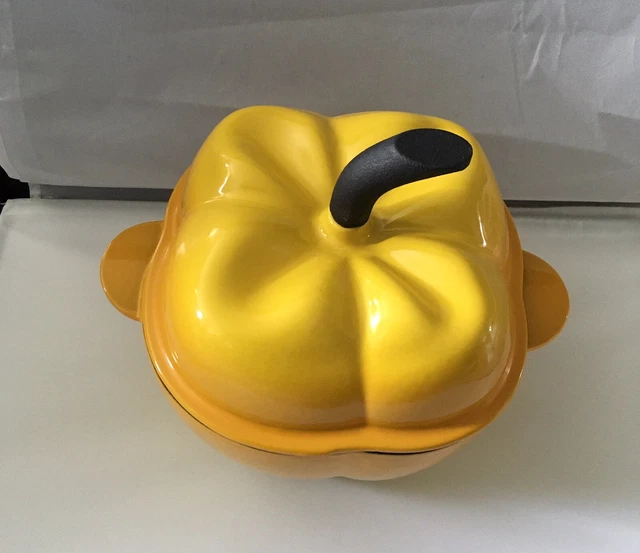 Olla de cocina Berndes amarilla de hierro fundido decoración horno cacerola 15 cm