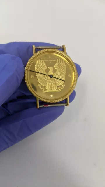 The Franklin Mint Vintage Gold Eagle Watch Swiss Made, 1986 (No band included)