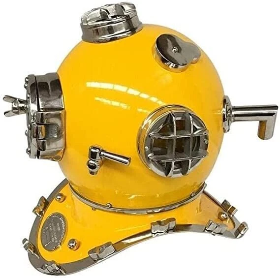 Casque De Plongée Vintage US Navy Mark V En Cuivre Et Laiton - Reproduction Neuve, Fait Main En Inde