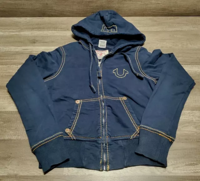 True Religion Youth Zip-Up Hooded Jacket Size Medium