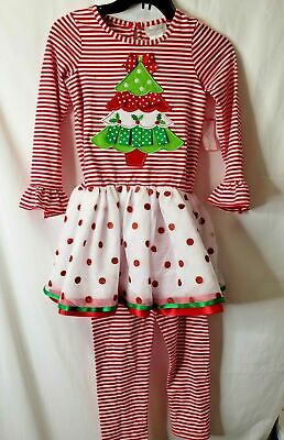 Emily Rose Boutique Christmas Tree Dress Top Legging Outfit Various Sizes NWT