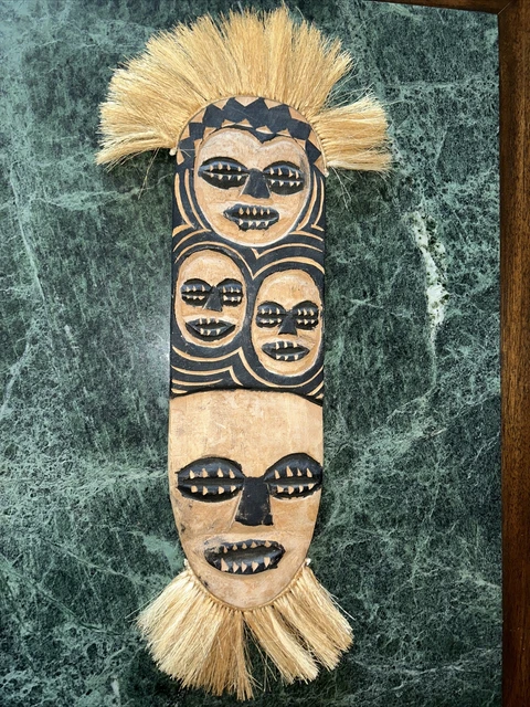 Zimbabwe African Hand Carved Ndebele Matabele Zulu tribe Mask Pier 1