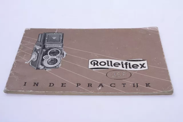 ✅ Rollei, Rolleiflex 3.5F Camera Original Instructions Manual Dutch 129-1