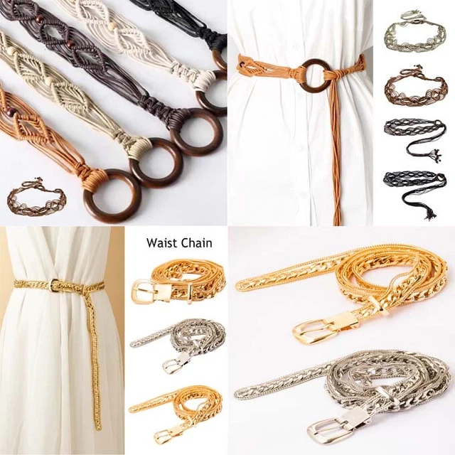 Cintura Donna A Catena Metallica - Vita Regolabile Per Jeans, Vestiti E Look Eleganti - Foto 2