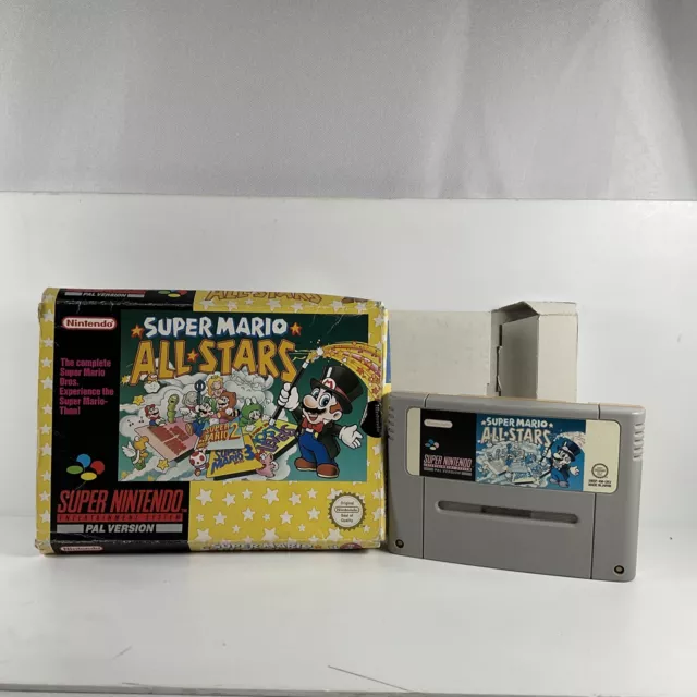 Super Mario All-stars SNES. Rare, Complete, Red Box Version. PAL Super  Nintendo