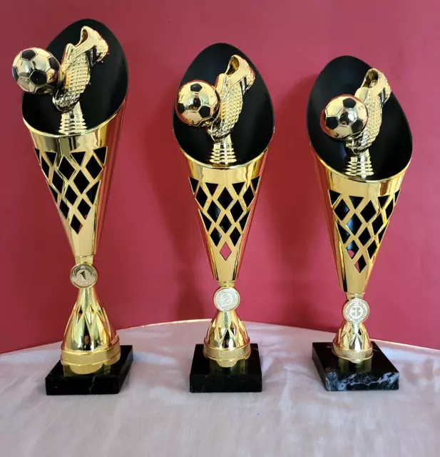 3er Serie Pokale Fußball Kicker Pokal inkl.Gravur ROCKET GOLD 2023 NEU!!!