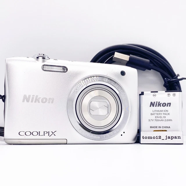 Nikon Coolpix S2900 Fotocamera Digitale Compatta 20.1MP Argento - Quasi Nuovo Dal Giappone - Foto 1
