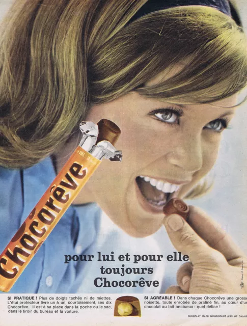 PUBLICITE ADVERTISING 094 1964 Pour lui pour elle toujours CHOCOREVE