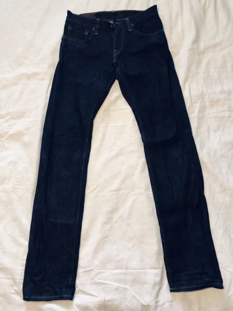 J BRAND RAW SELVEDGE Sz 30/34  Blue Dark Wash KANE Slim Straight Fit Jeans Denim