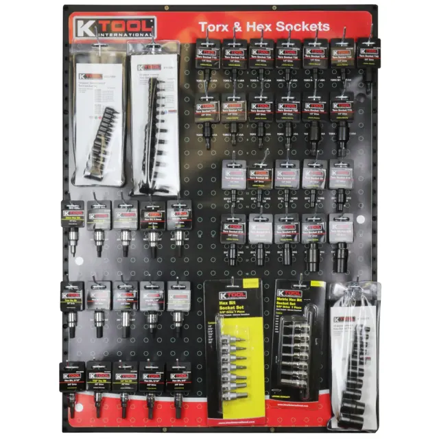 K Tool International KTI-0811 Torx & Hex Socket Bit Display