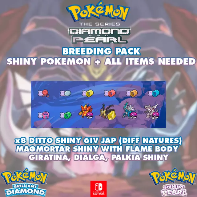 Breeding Pack Pokemon Brilliant Diamond & Shining Pearl ✨Shiny Ditto 6 iv JAP✨