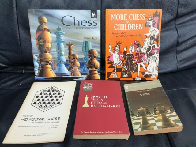 Chess Book Bundle x5 Hexagonal Chess, Teach Yourself, How To Win, More Chess