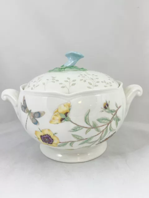 Lenox Butterfly Meadow Covered Casserole Dish With Lid New Floral