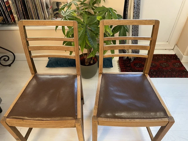 Vintage Oak Dining Chairs -CC41