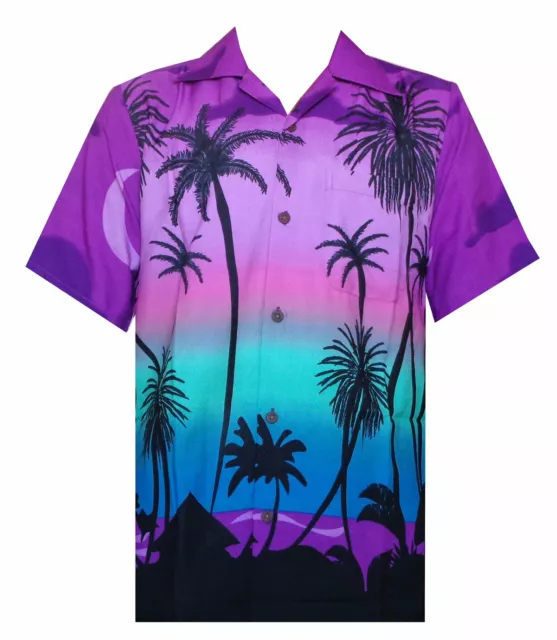 Hawaiian Shirt 5 Mens Allover Coconut Tree Print Beach Aloha Party