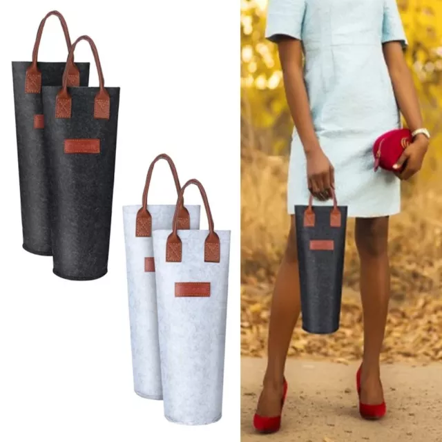 Storage Simple Handbag Felt Bag Wine Storage Bag Red Wine Pouch Bottle Carrier