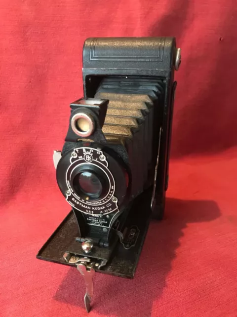 Eastman Kodak No. Cartucho Plegable 2A Ojo de Halcón Modelo B Cámara ~ ¡Excelente Estado!