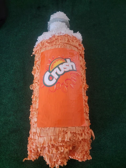 LARGE ORANGE CRUSH SODA POP BOTTLE piñata 24" tall