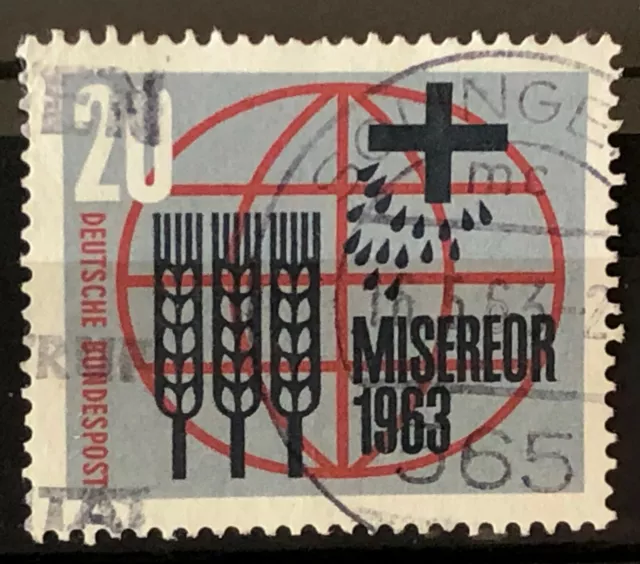 BRD 1963 Mi 391 gestempelt MISEREOR Kampf gegen Hunger u. Krankheit auf der Welt