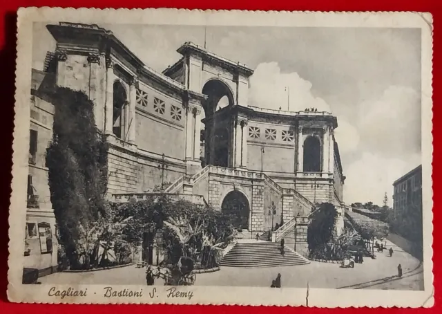 Cartolina Cagliari Bastioni S. Remy    -  1942