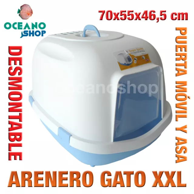 ARENERO GATO XXL CUBIERTO RESISTENTE PUERTA ABATIBLE 70x55x46,5 cm L552 6871